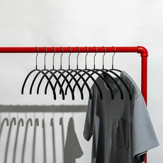 MAWA Economic 46P 圓形防滑衣架 針織衫/開襟衫專用 黑色 10入, 10個