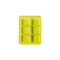 tgm 白金矽膠副食品冷凍儲存分裝盒 L, 6格-45g, 適用於微波爐/洗碗機/冰箱, 綠色, 1個