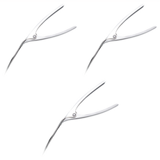 304不鏽鋼剝蝦器, 3支, 20.5 x 9.5 x 1.3cm, 銀色
