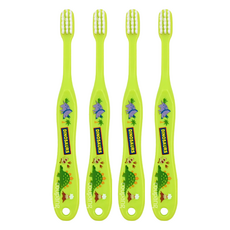 Skater 幼兒牙刷 3~5歲, 綠恐龍, 1入, 4支