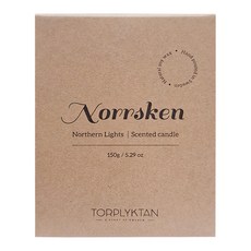 TORPLYKTAN 北歐四季蠟燭 150g 有機大豆蠟與精油調香 瑞典職人手工製作, 北極光, 1入