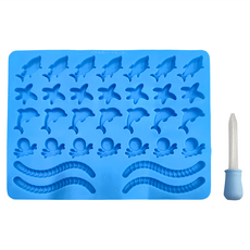 TRIARROW 三箭牌 海洋蚯蚓軟糖模 32連 DIY甜點模具, 1個