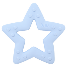 BIBS Baby Bitie 固齒器 愛心設計 柔軟材質 舒緩長牙不適, 單件, 星星嬰兒藍, 1個