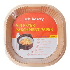 WE CHAMP 氣炸鍋專用烘焙紙 方形 Z0030 棕色 23 x 4.5cm, 100個