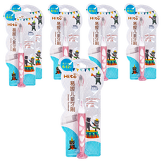 喜多 易握兒童牙刷, 粉, 1支, 6支, 6-12歲