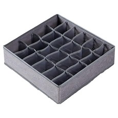 小麥購物 貼身衣物分格收納盒 16格, 灰色, 1個