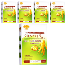 Angel LaLa 天使娜拉 薑黃人蔘蜆B群緩釋 加強錠 高濃度完整複方B群 緩釋速攻, 30錠, 455mg, 5盒