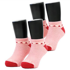 FOOTER 經典圖騰運動氣墊船型除臭襪 適用腳長16~19cm 2雙 M 粉色
