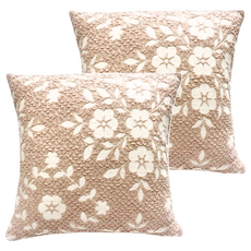 J&N 米蘭立體抱枕 正方形抱枕, 粉橘色