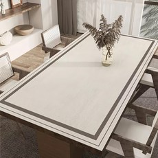 喬木居家 輕奢防燙隔熱皮革桌布 100 x 50cm 侘寂條紋, 1個