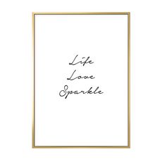 簡愛 Life Love Sparkle 掛畫, 金色
