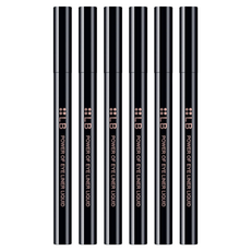 LB 極限眼線液筆 日本進口 妝感持久 防水防汗 彈性筆頭 筆觸流暢, 黑棕色, 6支