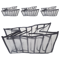 衣櫃分格收納袋 18.5絲尼龍網紗材質 可碰水清洗 內衣/內褲/襪子/T恤/長褲/短褲/牛仔褲, 加厚7格褲子(36 x 25 x 20cm), 灰色, 1組