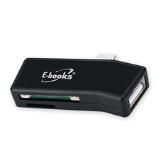 E-books Type C多功能複合式 OTG 讀卡機 支援SDXC Micro SD 讀寫方便, T41, 1個