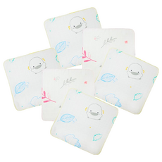 PiYOPiYO黃色小鴨 雙層水洗印花手帕組 100%棉 3入 新生兒適用, 30 x 30cm, 粉色, 2組