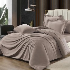 貝淇小舖 60支100%萊賽爾天絲鋪棉兩用被套, 松霧咖