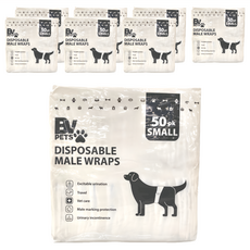 BV PETS 寵物生活家 寵物禮貌帶 腰圍30.5~48.3 cm 體重4.5~11.3 kg, S, 50片, 8包