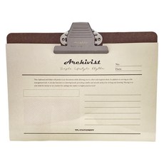 TPL-STATIONERY 茶筆巷文具生活 檔案管理員A4板夾 橫式 32 x 23.5cm, 咖啡色, 1個