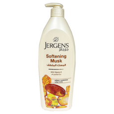 JERGENS 珍柔 乳液 麝香精華 600ml, 滋潤保濕, 維生素E, 全家適用, 1件