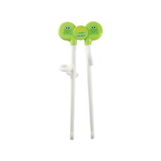 DOOBY 大眼蛙 幼兒學習筷, 訓練手腦並用, BPA Free, 右手專用, 顏色隨機, 1雙