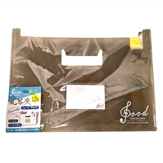 SEASON Paper&Gift 四季紙品禮品 橫式站立風琴夾12層, 透黑色, 1個