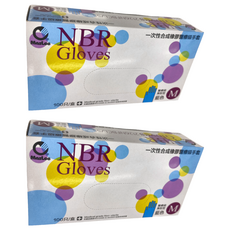 MasLee 病患檢查用手套 M 24.5cm 100個, 2盒