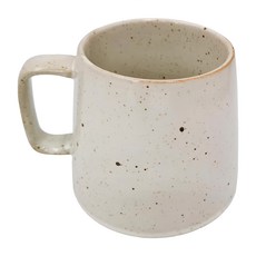 日式可堆疊 粗陶馬克杯 復古白350ml 陶瓷材質 簡約風格, 1入