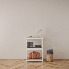 speedrack 免螺絲組裝式鐵製角鋼層架, 白色, 3層