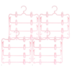 Axis 艾克思 粉彩四層裙架 附衣夾 空間收納好幫手, 粉紅色, 4個