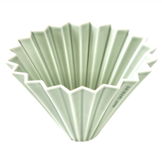 ORIGAMI Coffee 陶瓷濾杯 M 適用錐型濾紙 蛋糕濾紙, 霧綠色, 1個