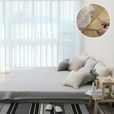 純棉顏料染色家庭用鬆緊帶床墊, 迷霧灰