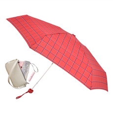 2mm 格彩風尚晴雨兩用抗UV袖珍輕量手開傘, 豔陽紅