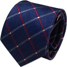 Mscope 銀線格紋自動拉鍊式領帶 MN452