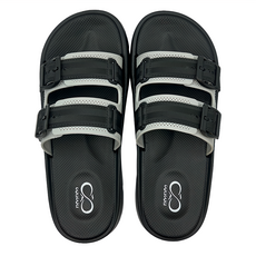 WUWU 冒險家雙帶厚底拖 MA072 43, 黑色, 275mm