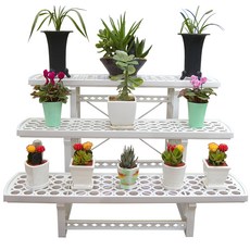 Flower 盆栽整理架 一般型3層, 3層, 白色