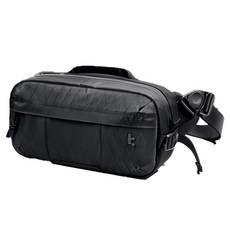 tomtoc 浪人行旅 斜肩電腦包, X-Pac高科技面料, 防水耐磨, 纖維經緯度相互受力, 330 x 170 x 95mm, 曜石黑