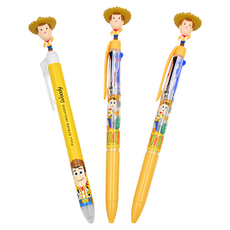 韓國 hM PLUS 迪士尼造型原子筆 0.5mm 3支, 胡迪 3色 2支 + 單色, 1組