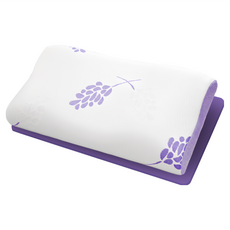 Fuddo 福朵 Sous Le Nez薰衣草香氛枕II, 紫色 + 白色, 1個, 64 x 35 x 14~11cm