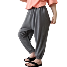 愛北鼻 莫代爾涼感防蚊褲 深灰色 透氣, 130, 1件