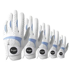 Xspiders 男款 羊皮高爾夫手套 左手用, 白色, 5個