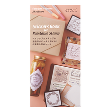 日本 MIDORI 浸透印章用貼紙, 6 designs x 4 colors, 24 stickers, 1組, 24張, 143 x 80 x 5mm