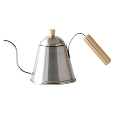 KOGU 下村 ITTEKI 18-8不鏽鋼木柄極細口咖啡手沖壺, 內徑4.5mm, 700ml, 1個