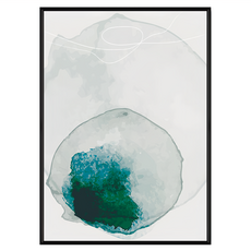 Boluo 菠蘿選畫所 掛畫 APAD4680B 微藍泡沫II, 42 x 59.4cm, 黑色
