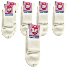 Cool Angel 天使之翼 女款 超細纖維1/2少女襪 涼感 舒適透氣 台灣製造, 米白色, F