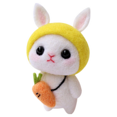 Petdoll 羊毛氈娃娃DIY組 胡蘿蔔兔子款 1組 中國製造
