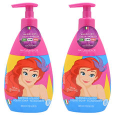 NATURAVERDE 矢車菊潔顏沐浴液態皂 小美人魚 4歲以上, 300ml, 2瓶
