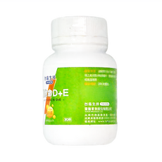 TAIYEN 台塩生技 維他命D + E複方膠囊 30顆/瓶, 12.87g, 1瓶