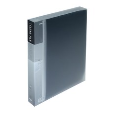 ECO Chungwoon PP彩色半透明資料夾 A4 80頁 黑色, 2本