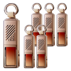 Lisen 李森 口紅掛式香薰 車載/居家可用 鋅合金外殼, 6個, 玫瑰金甜與她晨曦果園