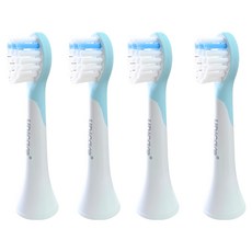 台灣 unicare unibear 兒童電動牙刷替換刷頭四入組 藍色, uni-303-1, 1組